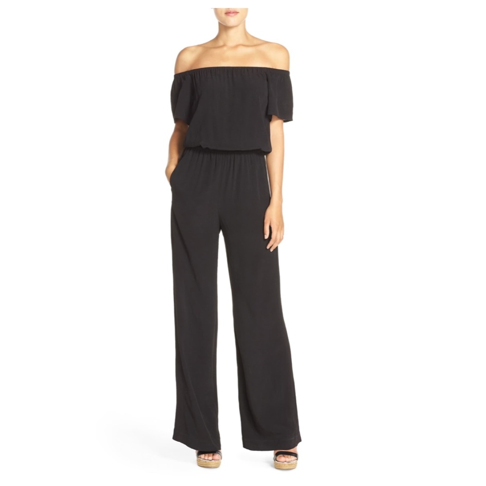 Charles Henry Off The Shoulder Wide Leg Jumpsuit M